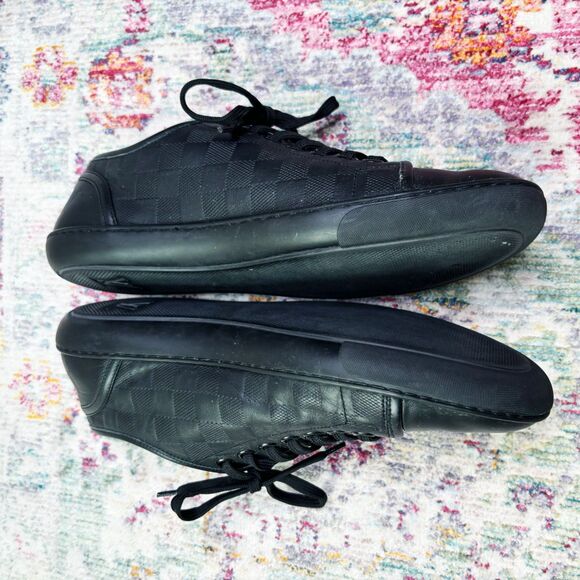 Louis Vuitton Black Leather Low Top - Picture 7 of 11